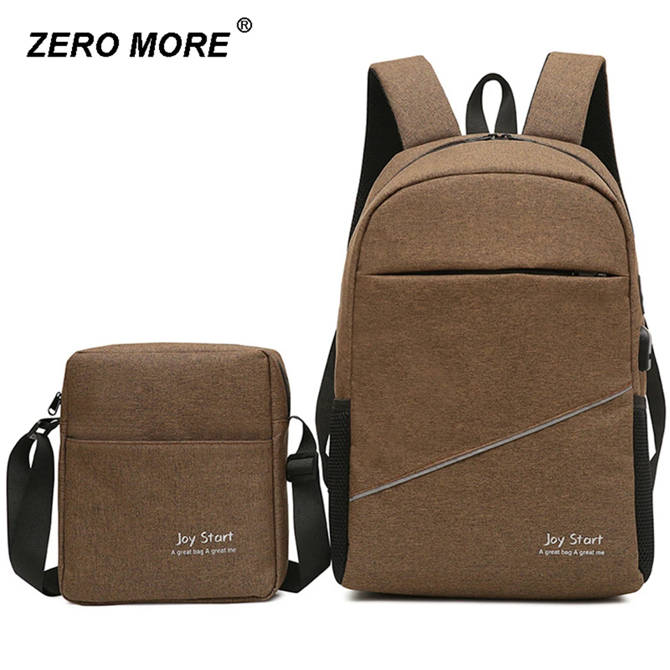 

2020 2Piece/Set School Backpacks Men Fashion Students School Bags For Teenage Girls Boys External USB Charge Men Backpacks
