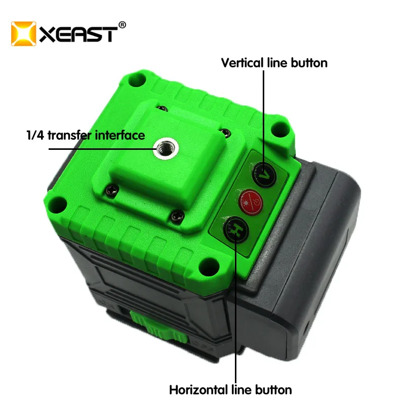 Лазерный нивелир, мощный светильник, 3D лазерный нивелир, 12 линий, зеленый светильник, для улицы, высокоточный заземляющий прибор, настенный измеритель