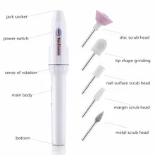 Мини дрель для ногтей машина для электрическая машинка для маникюра машина аксессуар Маникюр гель для педикюра пленка для полировки буфера ногтей инструменты
