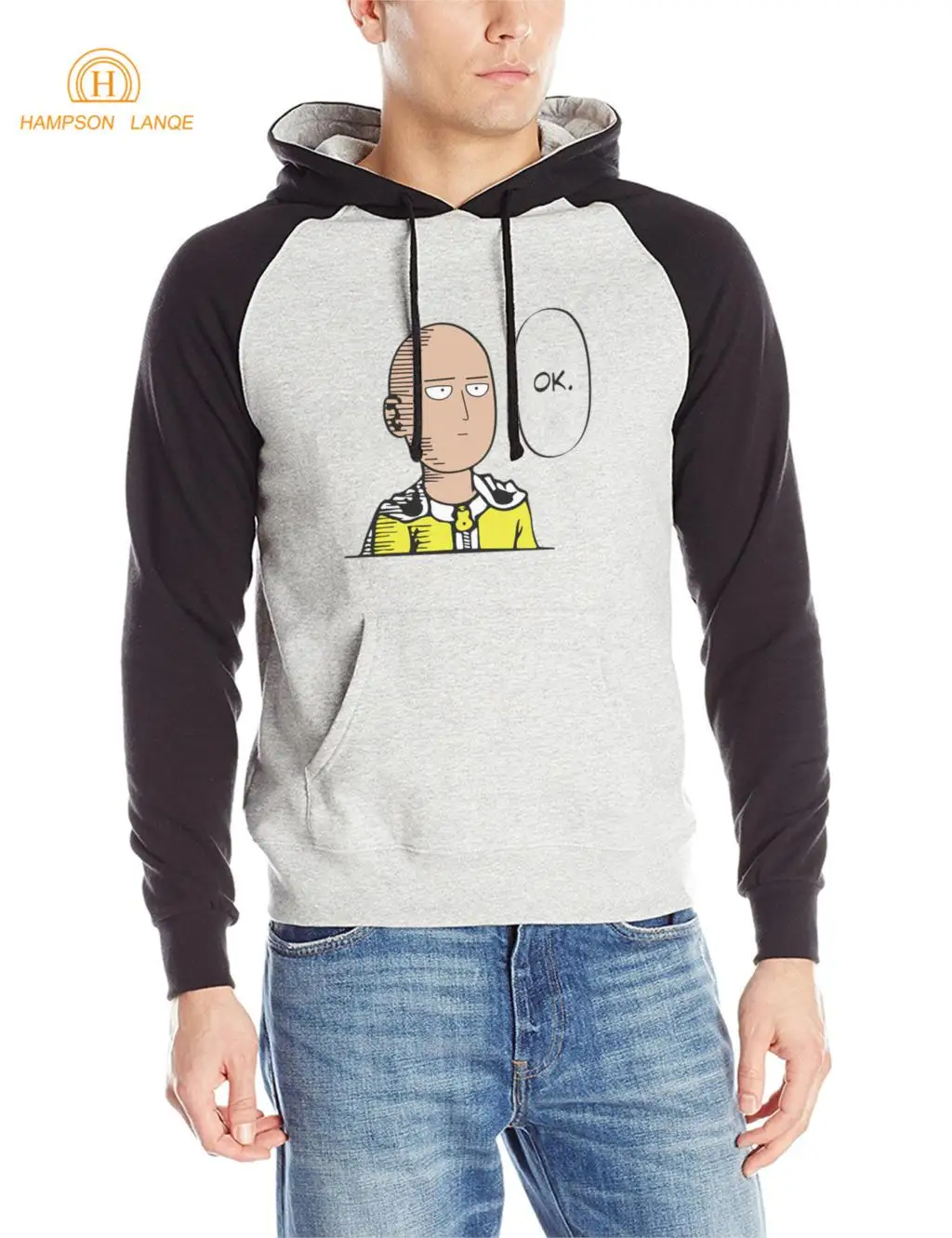 Осень зима One Punch Hero Saitama Oppai OK японское аниме SSweatshirt мужские реглан толстовки harajuku брендовая одежда
