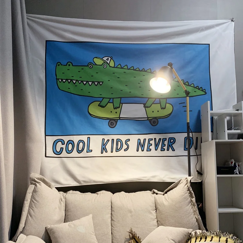 Crocodile Tapestry Wall Hanging Cartoon Kids Tapestries Curtain Gift Background Cloth Cover Home Decor tapestry decor