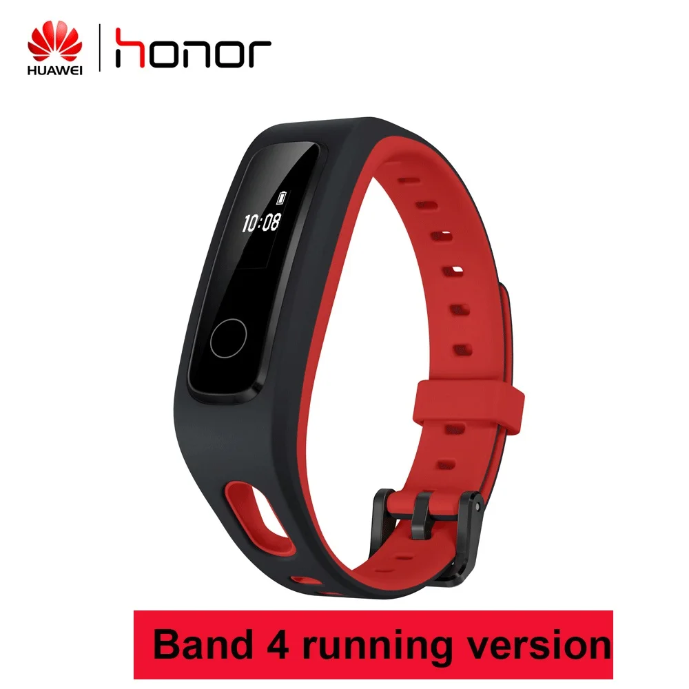 red band4 running huawei Honor Band 4 Band 5 Smart Wirstband 50m водонепроницаемый фитнес-трекер монитор сердечного ритма во время сна оснастка умный Браслет - Цвет: red band4 running