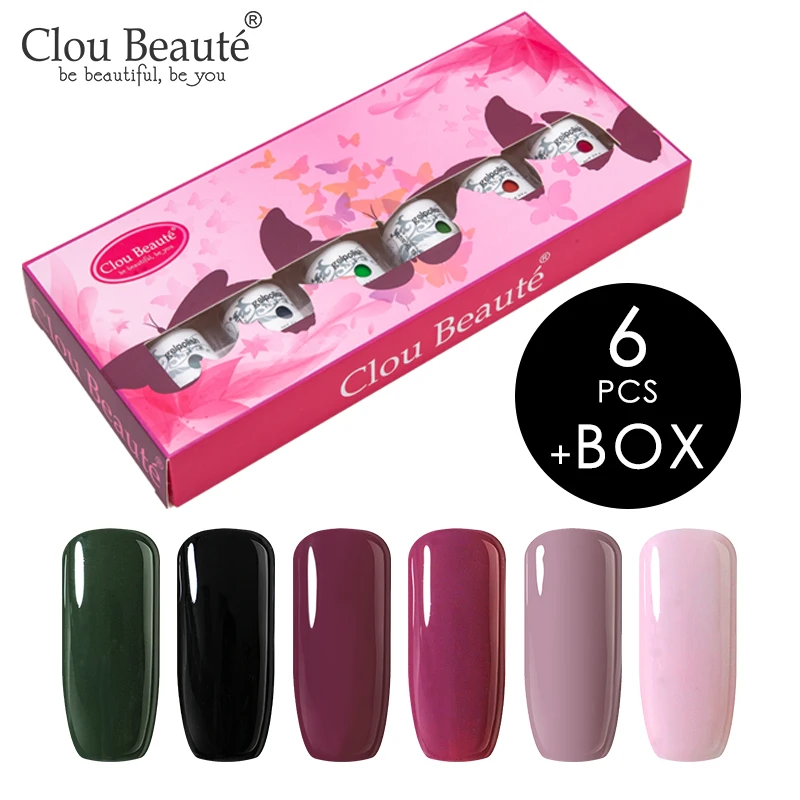 Clou Beaute набор Подарочная коробка из 6 штук Гель-лак для ногтей 85 цветов для ногтей замачиваемый УФ светодиодный маникюрный лак Vernis полуперманентный - Цвет: ZH26