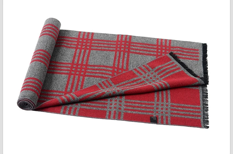 Autumn Men's Business Classcial Striped Cashmere Scarf Winter Keep Warm Wool Shawls Luxury Brand Neck Wrap Man Pashmina Scarves mens navy scarf