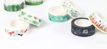 

15MM*7M Cute Night\Swan\Forest\Moon\Star\House Decoration Washi Tape Diy Ablum Diary Scrapbooking Label Masking Tape Adhesive