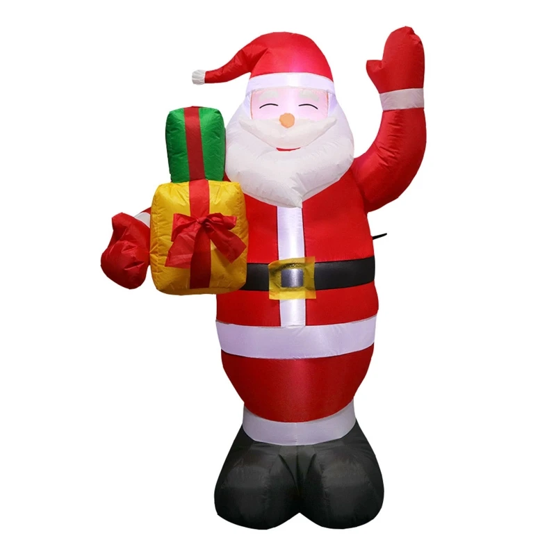 

Christmas Waving Hand Santa with Gift Inflatable Airblown Ornaments Prop Yard