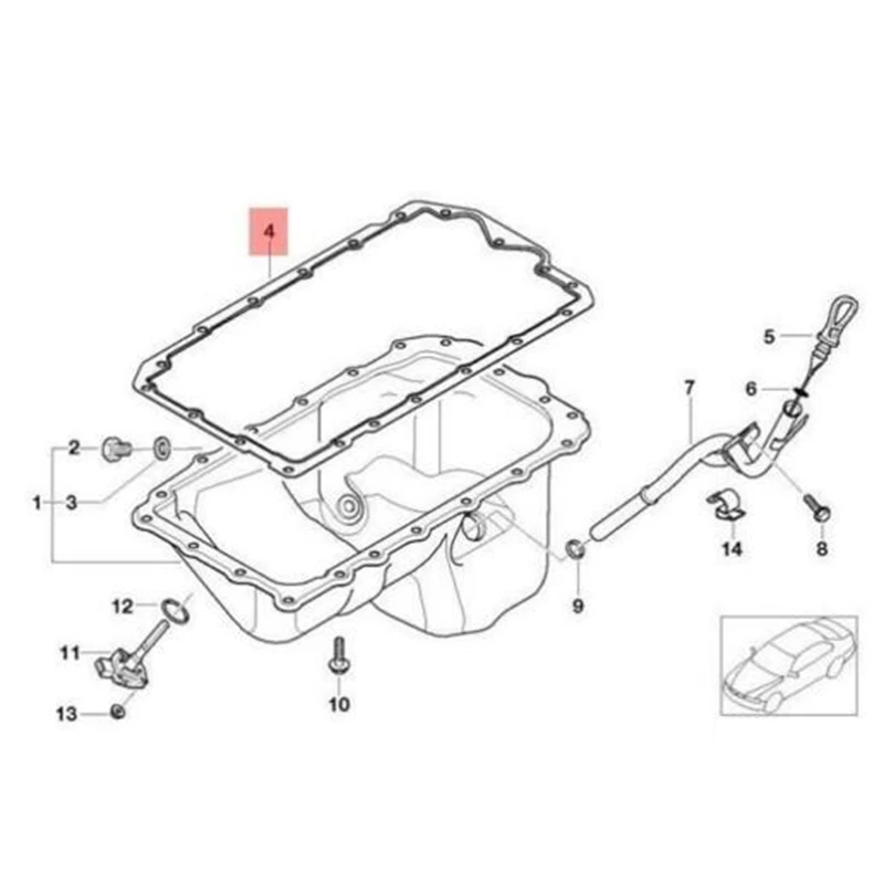 11137548031 двигатель масляного поддона для BMW E88 E90 E61 E84 E83 E71 E86 E89|Прокладка картера| |