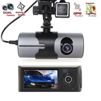

HD 720P 140 Degree Wide Angle Dual Lens Dashboard Camera Car DVR Camcorder Dash Cam Rear View Video Recorder Parking Monitor