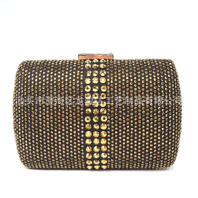 

Europe And America Luxury Hot Drilling Square Full of Crystals Carrying Dinner WOMEN'S Bag Formal Dress Marriage Bag Can Put 6P