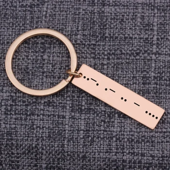 

Faith Words Hand Stamped Morse Code Trinket New Style Fashion Keepsake Engraved Private Message Chaveiros Keytag Porte Clef