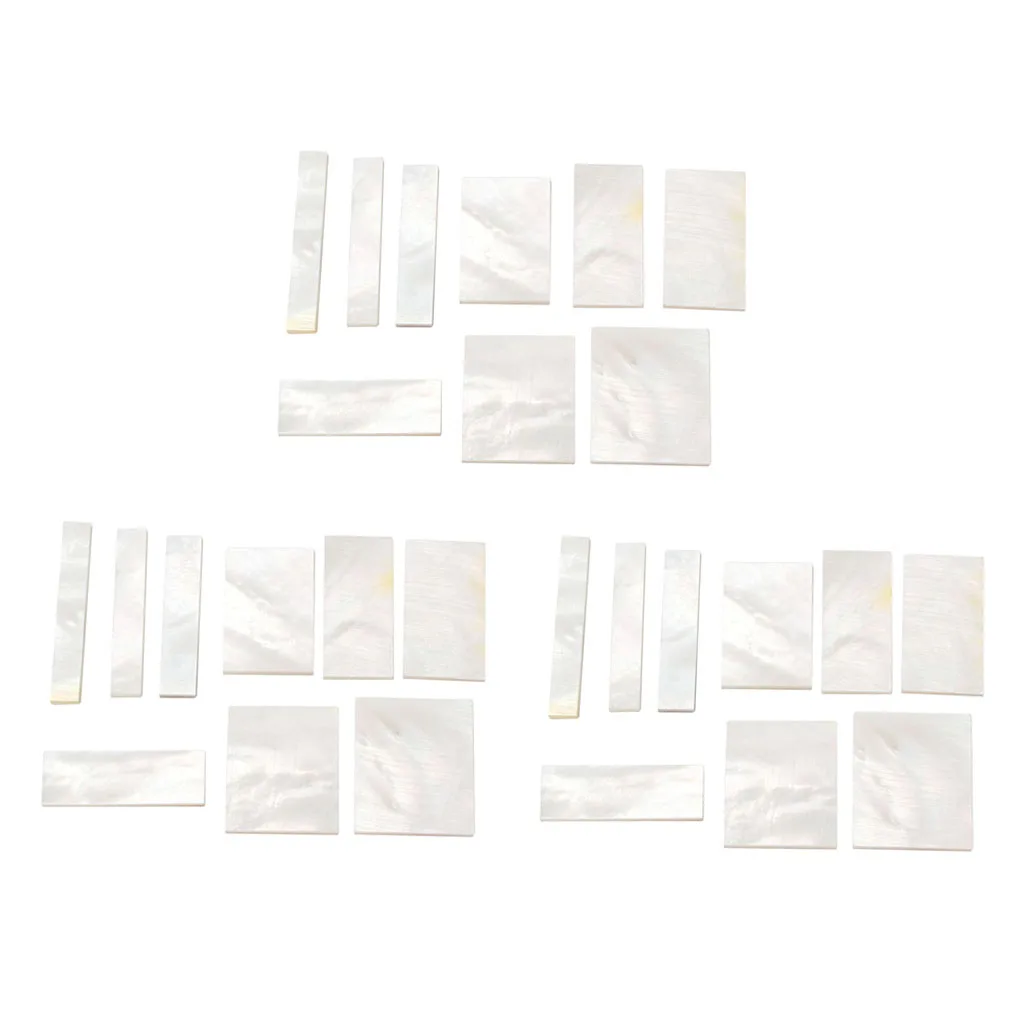27Pcs Neck Inlay White Mother Of Pearl Blank For Guitar Mandolin Tools