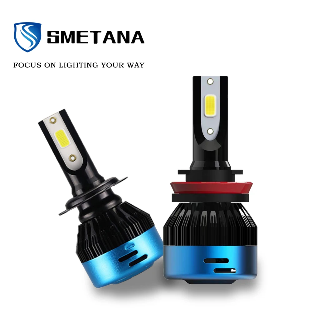 SMETANA A8 10000LM H1 H4 H7 H8 H9 H11 H27 880 9005 9006 9012 2 шт. Светодиодные Автомобильные фары