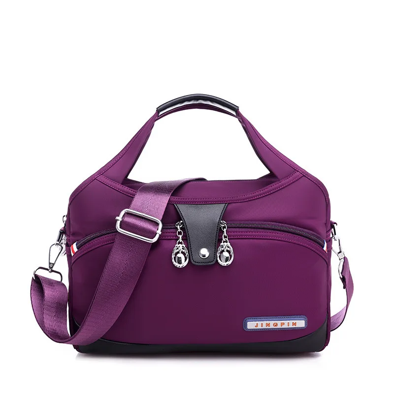 Новая модная сумка через плечо из ткани Оксфорд, большая вместительность, женская сумка-светильник для отдыха и путешествий, ручная сумка-мессенджер - Цвет: Фиолетовый