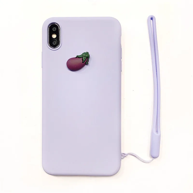 Coque Etui модный жидкий силиконовый мягкий ТПУ 3D овощи чехол для телефона для huawei P20 Pro Lite P30 Pro Lite крышка Capinha - Цвет: Фиолетовый