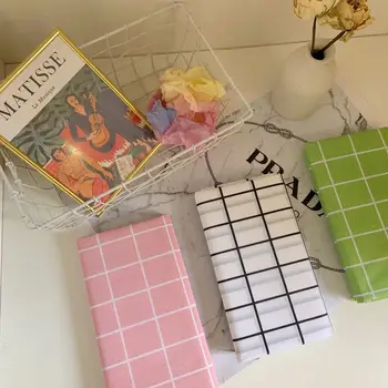 

Free Shipping Pastoral Style Plaid Printed PVC Waterproof Oil Proof Tablecloth