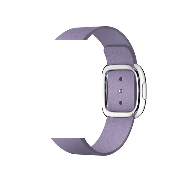 lilac color Кожаный ремешок для Apple Watch 5 4 band 44 мм/40 мм iwatch 3 band 42 мм/38 мм pulseira Современный браслет ремень аксессуары для часов 5 3 2 1 - Цвет ремешка: lilac color