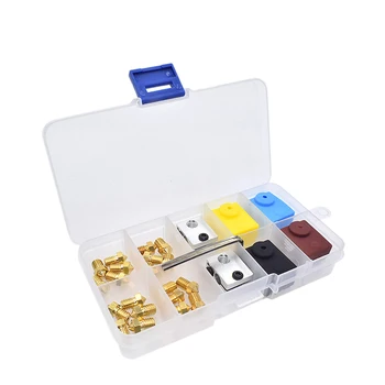 

Extruder Print Head 1.75mm Filament Nozzle and Heat Block Kit 2.0mm Hex Wrench for A8 CR-10 Ender 3 3D Printer