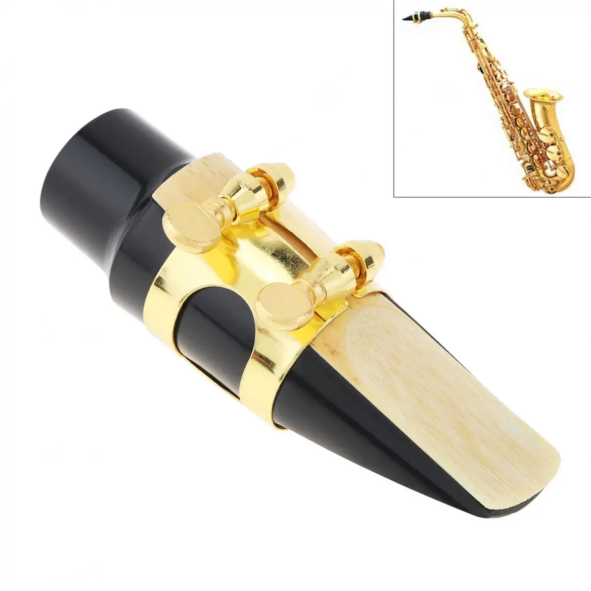 Portable Alto-Saxophone Mouthpiece with Cap &amp Clip Reed | Спорт и развлечения