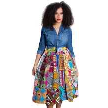 Модный дизайн в африканском стиле, стильная женская юбка, сексуальные плиссированные юбки с высокой талией, милые осенние юбки с принтом, женские 3134