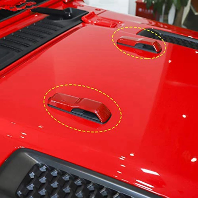 ABS Автомобильный капот двигателя шарнир крышки украшения крышки наклейки внешние аксессуары для Jeep Wrangler JL Up(красный