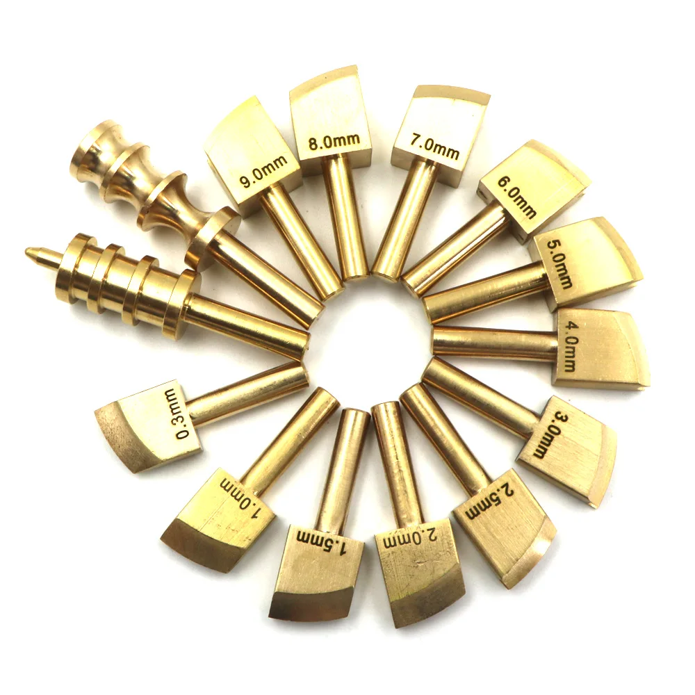Leather Edge Tool Sets Soldering Iron Tips Lineer Edging Creaser Brass Head for Leather Craft DIY Creasing and Seal Polishing leather craft tool kit leather craft tool leather craft tools leather tools