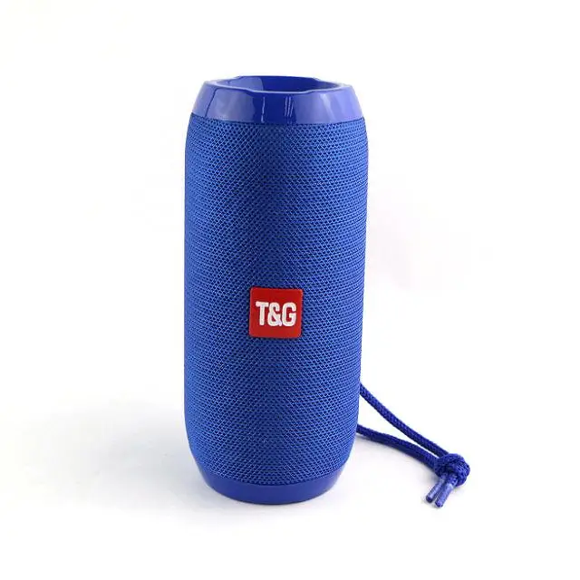 Синий Bluetooth динамик TG117 мини Bluetooth открытый динамик водонепроницаемый портативный беспроводной динамик поддерживает TF карты FM радио динамик - Цвет: Синий
