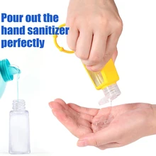 

30ml plastic travel bottle cartoon children's hand sanitizer portable silicone sleeve alcohol washing gel disinfection bottle