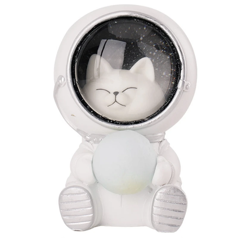 Светодиодный ночсветильник в виде кошки декоративная лампа астронавта и Луны
