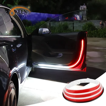 

OKEEN Waterproof Anti-collision Car Door Strip Light Opened Warning Strobe Light Flowing Signal LED Flashing Lamp Drop Shipping