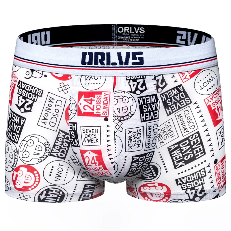 ORLVS Брендовое Мужское нижнее белье мужские боксеры cueca tanga быстросохнущие мужские брюки Ropa Interior hombre мужские боксеры шорты calzoncillo hombre - Цвет: OR303-white