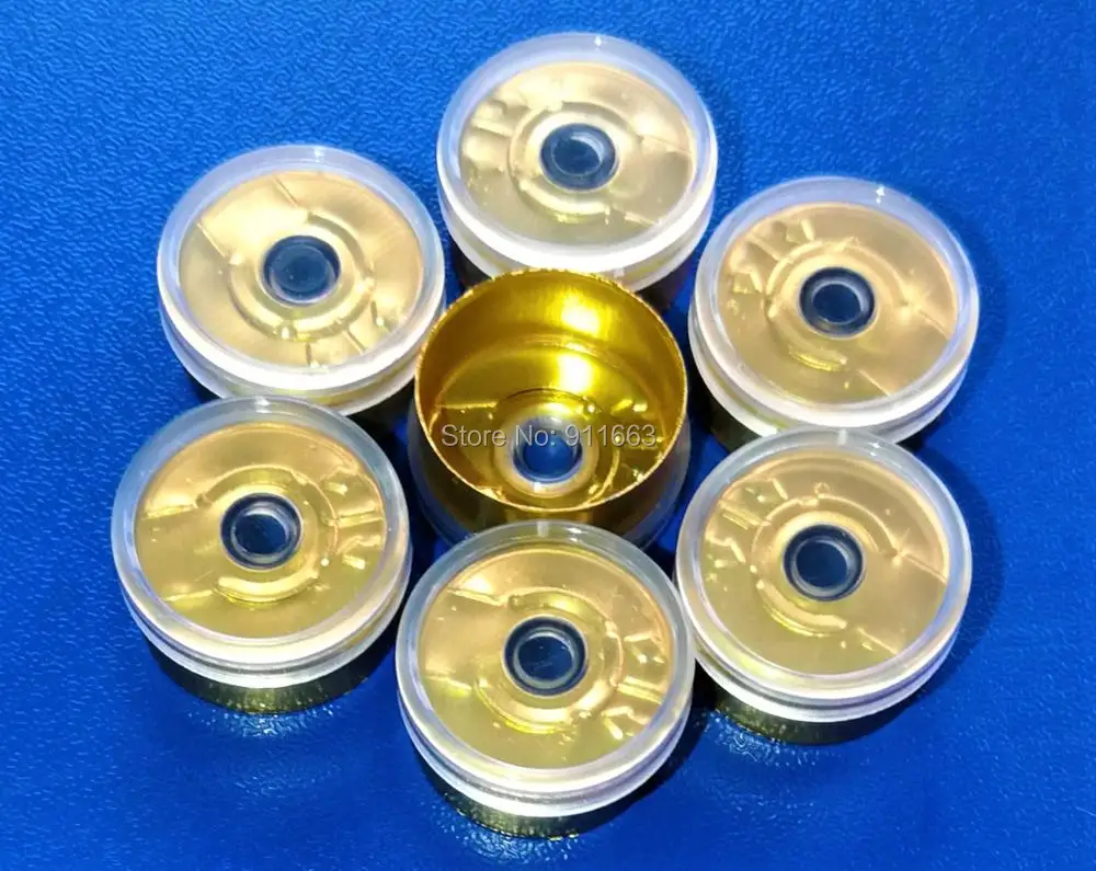 Plastic Aluminium Caps 200pcs/lot 13mm Clear-Gold colored pharmaceutical caps Plastic tops for crimping glass vial