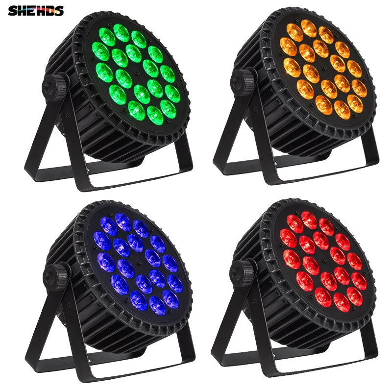 Светодиодный прожектор RGBWA + UV 6in1 4 шт. 18x18 Вт/18x12 Вт | Лампы и освещение