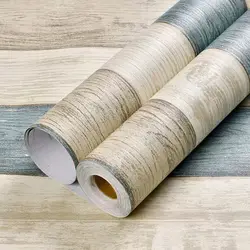 Wood Brick Wallpaper Waterproof Self Adhesive PVC Vinyl  Sticker For Bathroom Wall Kitchen Living Room Removable Home Decor