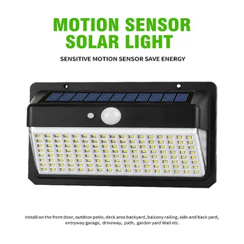 

Rechargeable Solar Light 158 LED IP65 Waterproof PIR Motion Sensor Security Solar Wall Lamp Outdoor Emergency Street Lights New