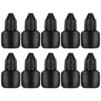 

10 Sets Grafting Eyelash Glue Bottle Empty Refillable Bottles Portable Eyelash Glue Storage Container for Home Travel (Bottle +