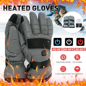 

2PCS Winter Motorcycle Electric Heater Palm Gloves Waterproof Antiskid 3 Modes 40-60 Degree Windproof Touch Screen Gloves