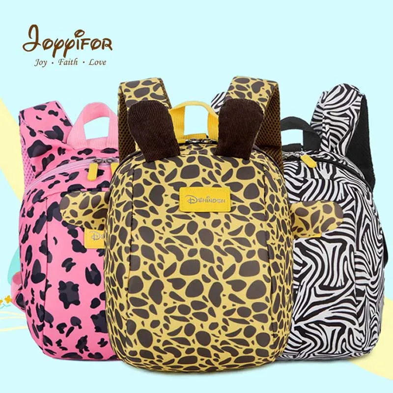 Joyifor Мода LeopardAnti-drop ремень плюшевые кроличьи ушки Детский сад Школьный рюкзак детские школьные сумки рюкзаки для девочек