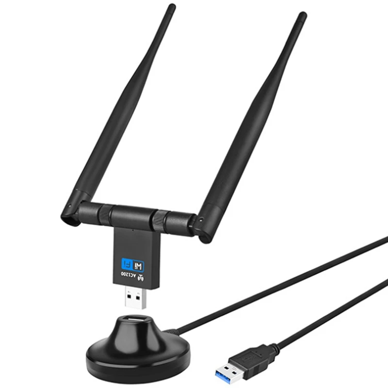 USB Wifi антенна адаптер AC1200Mbps беспроводная WiFi сетевая карта Бесплатный драйвер USB3.0