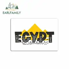 EARLFAMILY 13cm x 7.2cm for Egypt Pyramid Logo Car Stickers JDM Vinyl Air Conditioner RV VAN Fine Decal Car Accessories Graphics