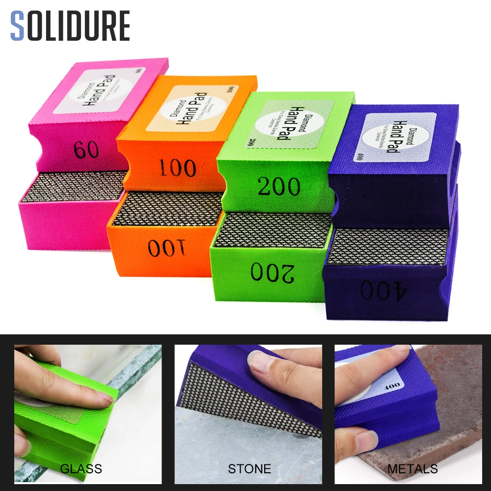 L type 90*55mm hand polishing pad grinding ceramic tile diamond