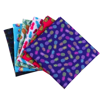 

50 * 140Cm pineapple Pattern Polyester Cotton Fabric Patchwor Printed For Tissue Kids Home Textile For Sewing Doll Dress Curtain