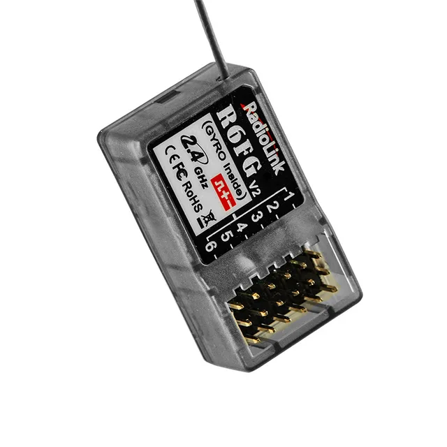 Radiolink R6FG Receiver 2.4GHz 6 Channels FHSS Gyro Function 4.8-10V High-Voltage Remote for RC6GS RC4GS RC3S