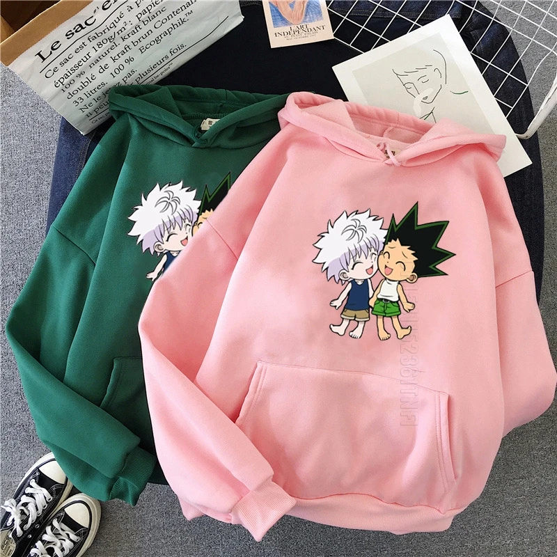 

Hunter X Hunter Anime Hoodie Japanese Cartoon Men Harajuku Fashion Designer Streetwear Men Pullovers Long Sleeve