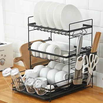 

Multi Functional Dish Rack In Kitchen Floor Type Drainage Rack Removable And Easy To Clean Kitchen Organizer And Storage