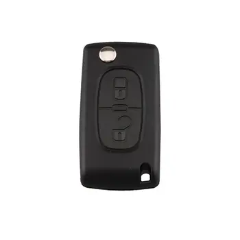 

2 Buttons Remote Control Car Key Remote Alarm Flip Auto Key Fob For PSA Peugeot Citroen Slotless