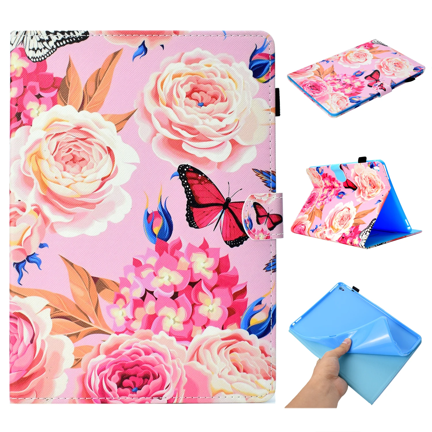 Животное панда из мультфильма Coque для iPad Pro 9,7 чехол из искусственной кожи Милая открытка слот мягкая подставка флип-чехол Funda для iPad Pro 9,7 крышка