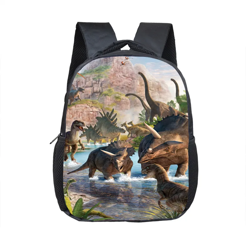 12 дюймов животные рюкзаки с динозавром 3D Динозавр детские школьные сумки рюкзак для переноски детей мальчиков рюкзак для детей сумки для детского сада - Цвет: 12KONGLONG31