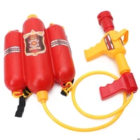 Fire Backpack Water Gun Large Capacity Fireman Water Guns Pull Out Shooting Summer Pool Beach Water Games Outdoor Toy Kids Gift 2