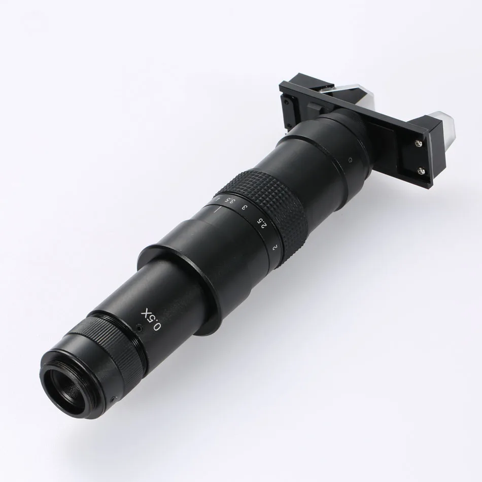 US $110.50 Electronic Monocular Video Microscope CMount Zoom Lens 07X45X 2D 3D Inspection Magnifier for HDMI VGA USB Industrial Camera