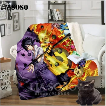 

Sofa Bedding patterned Office Uzumaki Naruto Shippuden dj Harajuku stuffed blanket bedspread baby travel blanket sofa quilt A26
